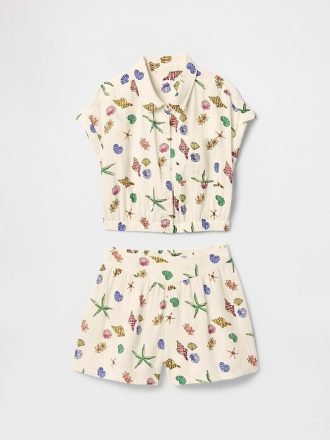 Kinder-Outfit-Set aus Crinkle-Gaze