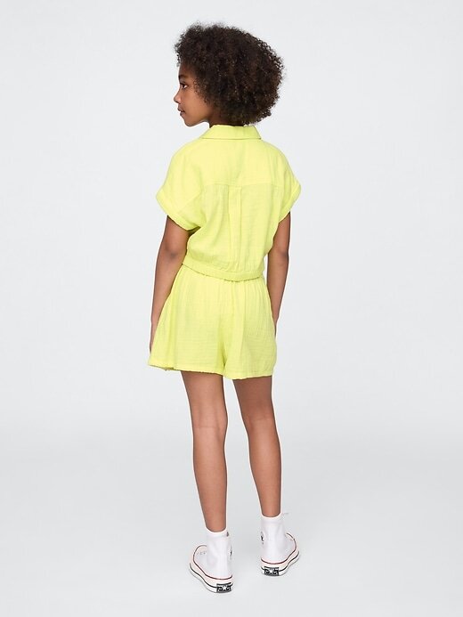 Kinder-Outfit-Set aus Crinkle-Gaze Kinder-Outfit-Set aus Crinkle-Gaze