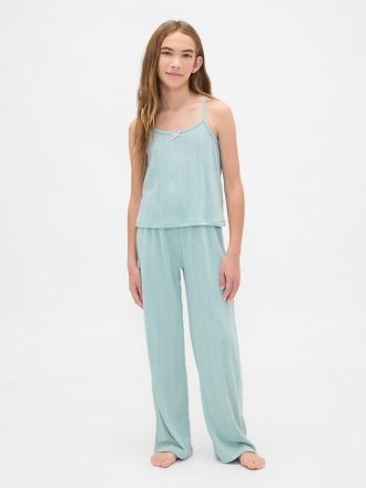 Kinder-Pyjama-Set aus recyceltem Pointelle-Tank
