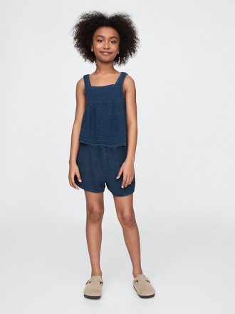 Kinder Shorts aus Crinkle-Gaze-Denim