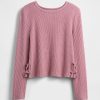 Kinder Softspun Rib Pullover mit seitlichen Bindebändern Kinder Softspun Rib Pullover mit seitlichen Bindebändern