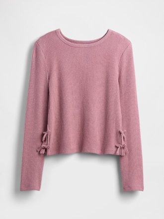 Kinder Softspun Rib Pullover mit seitlichen Bindebändern