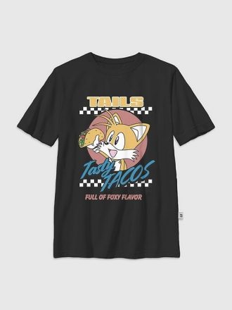 Kinder Sonic The Hedgehog Tails Tacos Grafik-T-Shirt Kinder Sonic The Hedgehog Tails Tacos Grafik-T-Shirt