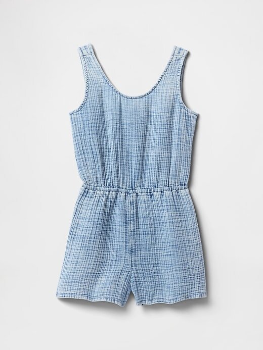 Kinder-Strampler aus Crinkle-Gaze-Denim Kinder-Strampler aus Crinkle-Gaze-Denim