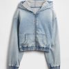 Kinder-Strick-Jeans-Kapuzenpullover mit Reißverschluss Kinder-Strick-Jeans-Kapuzenpullover mit Reißverschluss