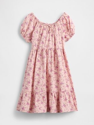 Kinder-Stufenkleid mit Puffärmeln