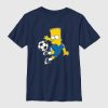 Kinder-T-Shirt mit Bart Simpson-Fußball-Grafik Kinder-T-Shirt mit Bart Simpson-Fußball-Grafik