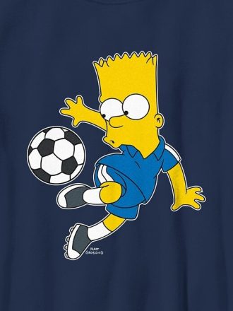 Kinder-T-Shirt mit Bart Simpson-Fußball-Grafik Kinder-T-Shirt mit Bart Simpson-Fußball-Grafik