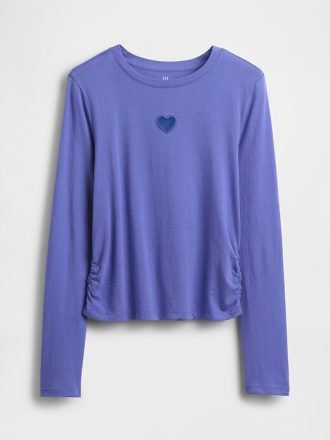 Kinder T-Shirt mit gerüschter Seite