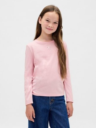 Kinder T-Shirt mit gerüschter Seite