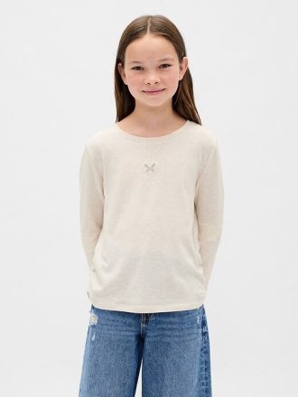 Kinder T-Shirt mit gerüschter Seite