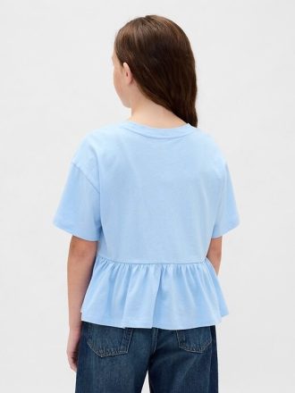 Kinder T-Shirt mit grafischem Schößchenmuster
