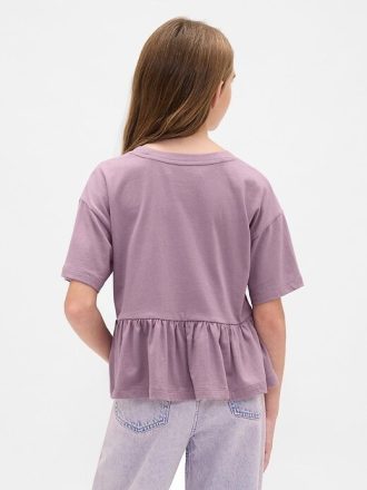 Kinder T-Shirt mit grafischem Schößchenmuster