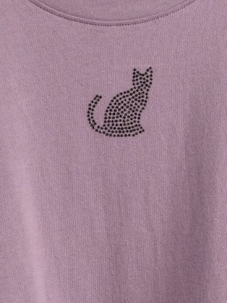 Kinder T-Shirt mit grafischem Schößchenmuster