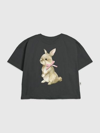 Kinder T-Shirt mit Hasenschleife und Grafik