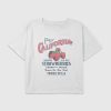 Kinder-T-Shirt mit kalifornischen Erdbeeren und Grafik im kastenförmigen Schnitt Kinder-T-Shirt mit kalifornischen Erdbeeren und Grafik im kastenförmigen Schnitt