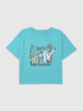 Kinder-T-Shirt mit MTV-Schmetterlings-Grafik