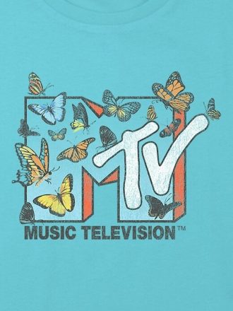 Kinder-T-Shirt mit MTV-Schmetterlings-Grafik