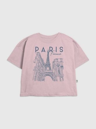 Kinder T-Shirt mit Pariser Liniengrafik