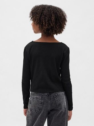 Kinder T-Shirt mit Schleife am Hals