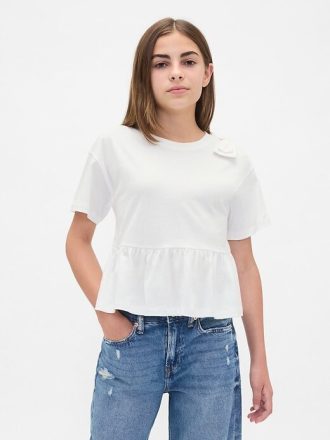 Kinder T-Shirt mit Schleife und Schößchen