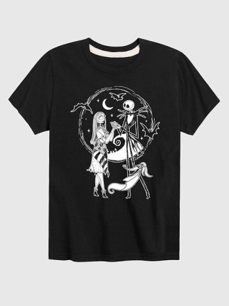 Kinder-T-Shirt „Nightmare Before Christmas“ von Jack Sally Zero, kurzärmelig