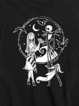 Kinder-T-Shirt „Nightmare Before Christmas“ von Jack Sally Zero, kurzärmelig