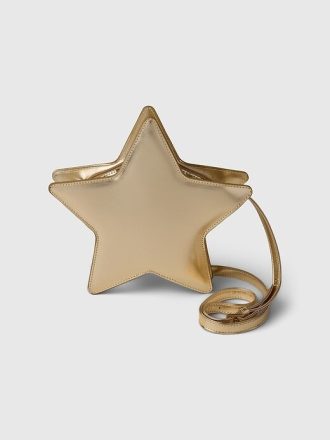 Kinder-Umhängetasche mit Stern-Motiv in Metallic