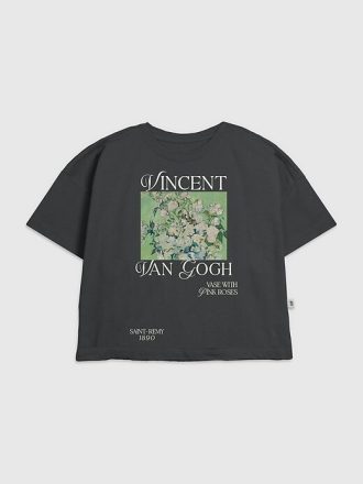 Kinder Van Gogh Rosa Rosen Grafik T-Shirt