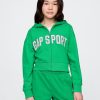 Kinder VintageSoft Crop Hoodie mit Reißverschluss