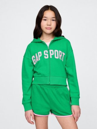 Kinder VintageSoft Crop Hoodie mit Reißverschluss