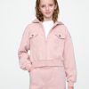 Kinder VintageSoft Crop Hoodie mit Reißverschluss