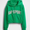 Kinder VintageSoft Crop Hoodie mit Reißverschluss