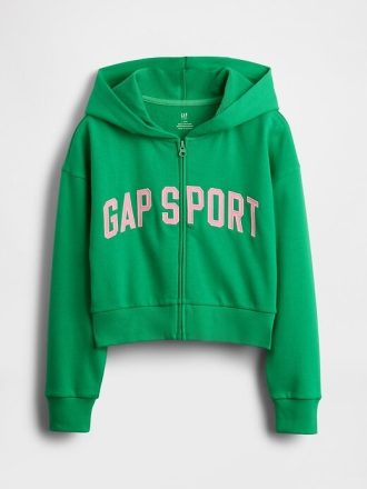 Kinder VintageSoft Crop Hoodie mit Reißverschluss