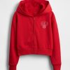 Kinder VintageSoft Crop Hoodie mit Reißverschluss