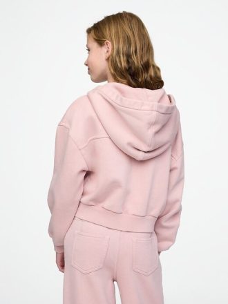 Kinder VintageSoft Crop Hoodie mit Reißverschluss