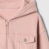 Kinder VintageSoft Crop Hoodie mit Reißverschluss