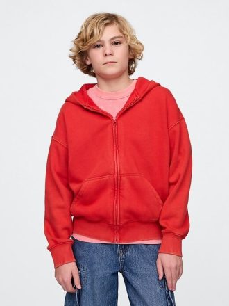 Kinder VintageSoft Kapuzenjacke mit Reißverschluss