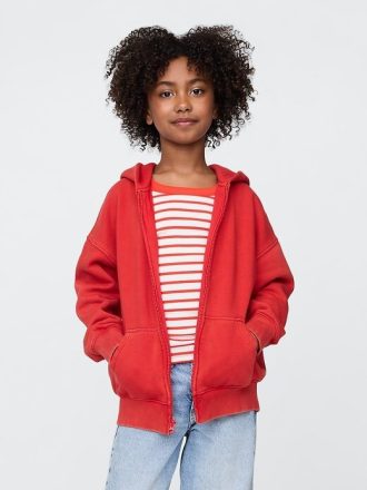 Kinder VintageSoft Kapuzenjacke mit Reißverschluss
