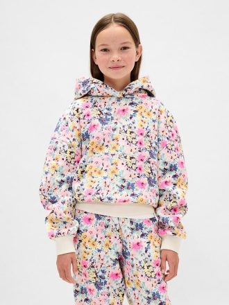 Kinder VintageSoft Lockerer Hoodie mit Blumenmuster