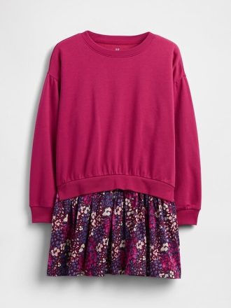Kinder VintageSoft Plissee Sweatshirtkleid