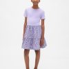 Kinder-Volantkleid aus gemischten Materialien Kinder-Volantkleid aus gemischten Materialien