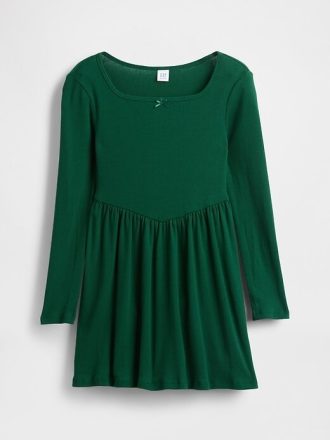 Kinderkleid mit eckigem Ausschnitt