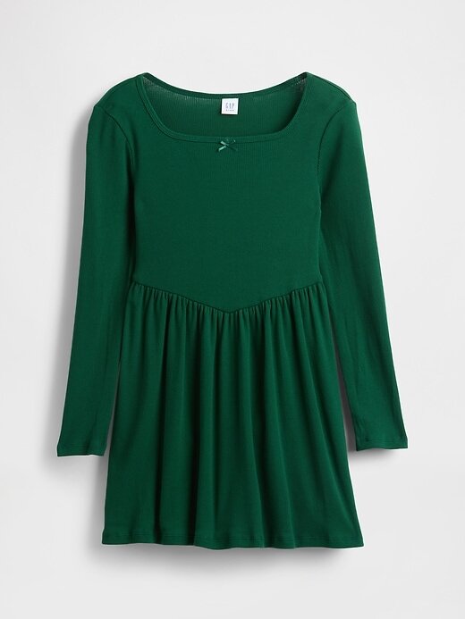 Kinderkleid mit eckigem Ausschnitt Kinderkleid mit eckigem Ausschnitt
