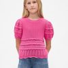 Kinderpullover mit gewelltem Muster und verschiedenen Maschen