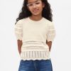 Kinderpullover mit gewelltem Muster und verschiedenen Maschen
