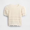 Kinderpullover mit gewelltem Muster und verschiedenen Maschen