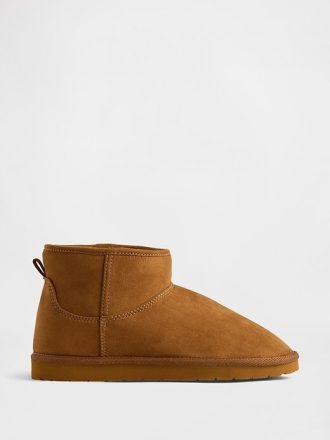 Kinderstiefel aus veganem Wildleder mit Sherpa-Futter Kinderstiefel aus veganem Wildleder mit Sherpa-Futter
