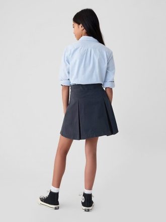 Kinderuniform, plissierter Khaki-Skort