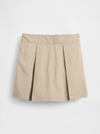 Kinderuniform, plissierter Khaki-Skort